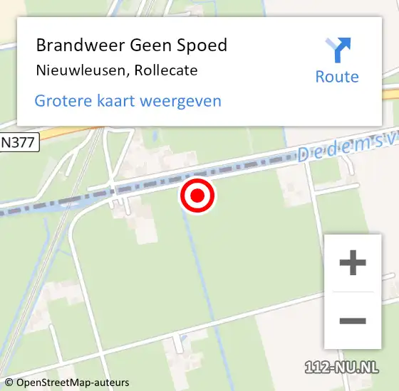 Locatie op kaart van de 112 melding: Brandweer Geen Spoed Naar Nieuwleusen, Rollecate op 2 maart 2017 20:00