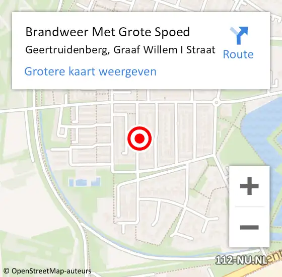 Locatie op kaart van de 112 melding: Brandweer Met Grote Spoed Naar Geertruidenberg, Graaf Willem I Straat op 2 maart 2017 22:54