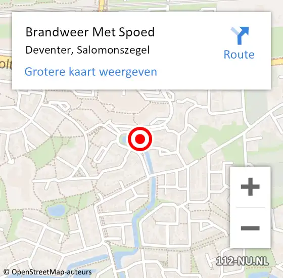 Locatie op kaart van de 112 melding: Brandweer Met Spoed Naar Deventer, Salomonszegel op 3 maart 2017 05:42