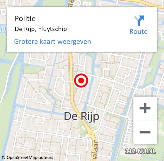Locatie op kaart van de 112 melding: Politie De Rijp, Fluytschip op 3 maart 2017 10:35
