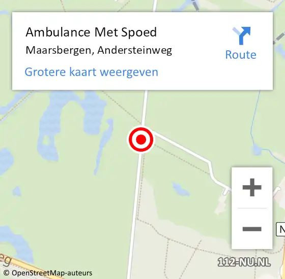 Locatie op kaart van de 112 melding: Ambulance Met Spoed Naar Maarsbergen, Andersteinweg op 3 maart 2017 13:02