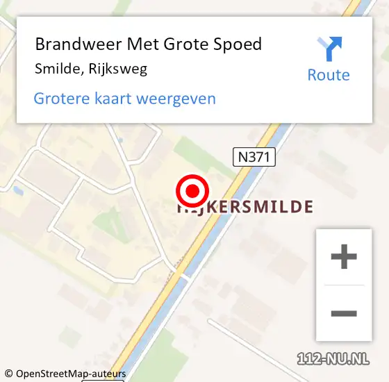 Locatie op kaart van de 112 melding: Brandweer Met Grote Spoed Naar Smilde, Rijksweg op 3 maart 2017 16:39