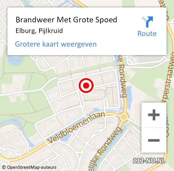 Locatie op kaart van de 112 melding: Brandweer Met Grote Spoed Naar Elburg, Pijlkruid op 4 maart 2017 00:48