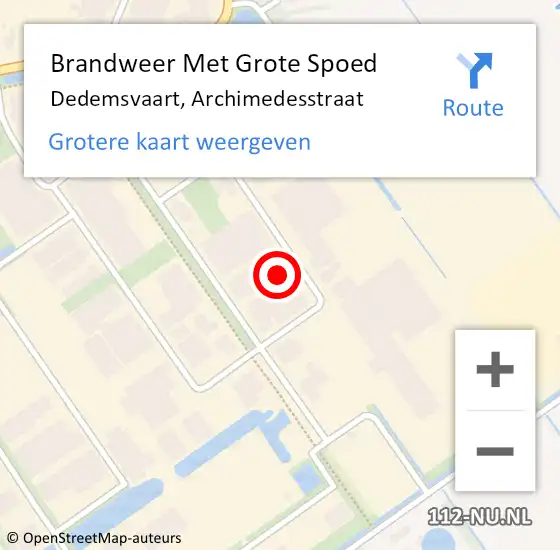 Locatie op kaart van de 112 melding: Brandweer Met Grote Spoed Naar Dedemsvaart, Archimedesstraat op 4 maart 2017 06:28