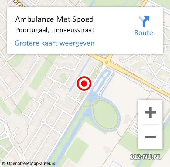 Locatie op kaart van de 112 melding: Ambulance Met Spoed Naar Poortugaal, Linnaeusstraat op 4 maart 2017 10:19