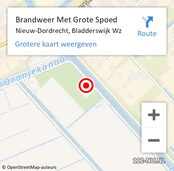 Locatie op kaart van de 112 melding: Brandweer Met Grote Spoed Naar Nieuw-Dordrecht, Bladderswijk Wz op 4 maart 2017 10:46