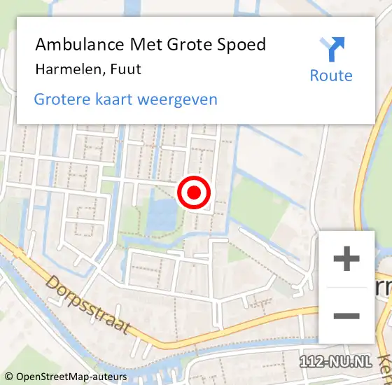 Locatie op kaart van de 112 melding: Ambulance Met Grote Spoed Naar Harmelen, Fuut op 4 maart 2017 11:47