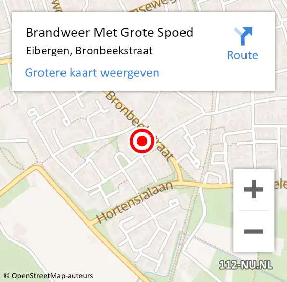 Locatie op kaart van de 112 melding: Brandweer Met Grote Spoed Naar Eibergen, Bronbeekstraat op 4 maart 2017 13:09