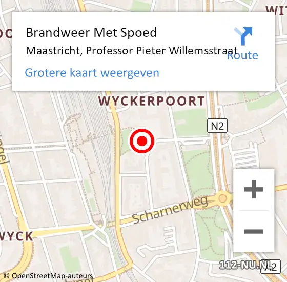 Locatie op kaart van de 112 melding: Brandweer Met Spoed Naar Maastricht, Professor Pieter Willemsstraat op 4 maart 2017 15:57