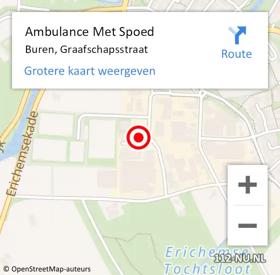 Locatie op kaart van de 112 melding: Ambulance Met Spoed Naar Buren, Graafschapsstraat op 5 maart 2017 11:17