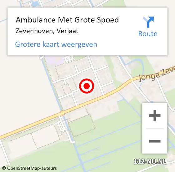 Locatie op kaart van de 112 melding: Ambulance Met Grote Spoed Naar Zevenhoven, Verlaat op 6 maart 2017 20:33