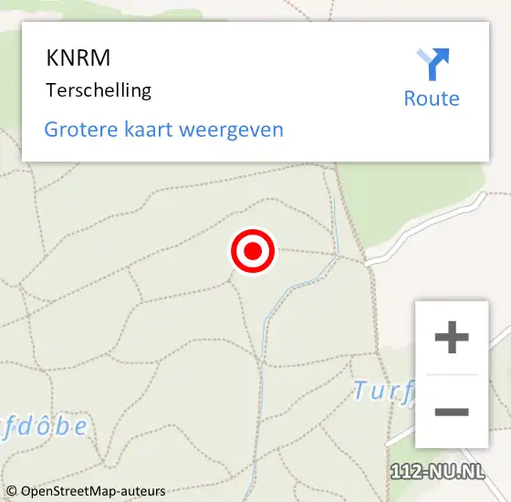 Locatie op kaart van de 112 melding: KNRM Terschelling op 7 maart 2017 09:41