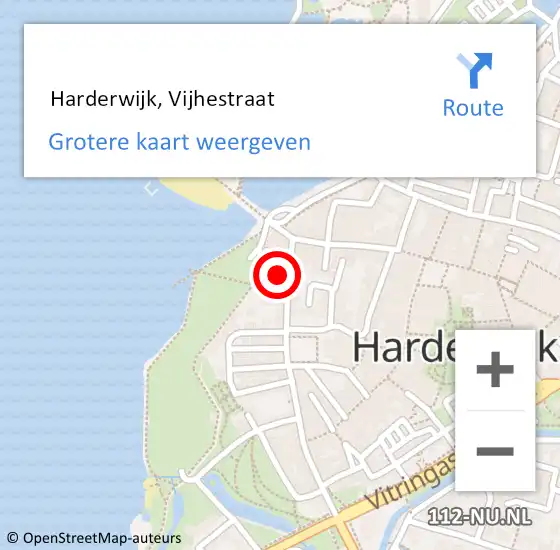 Locatie op kaart van de 112 melding:  Harderwijk, Vijhestraat op 7 maart 2017 13:26