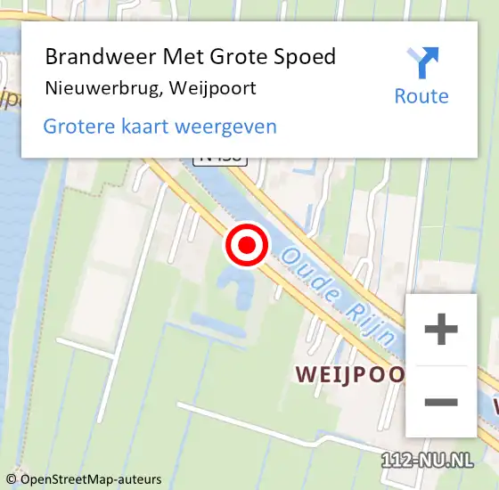 Locatie op kaart van de 112 melding: Brandweer Met Grote Spoed Naar Nieuwerbrug, Weijpoort op 7 maart 2017 16:37