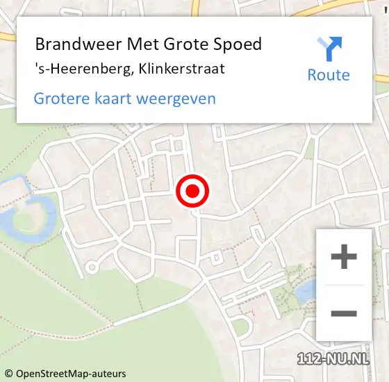 Locatie op kaart van de 112 melding: Brandweer Met Grote Spoed Naar 's-Heerenberg, Klinkerstraat op 7 maart 2017 19:53
