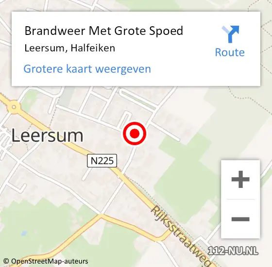 Locatie op kaart van de 112 melding: Brandweer Met Grote Spoed Naar Leersum, Halfeiken op 8 maart 2017 00:18