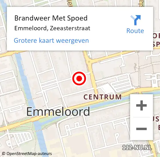 Locatie op kaart van de 112 melding: Brandweer Met Spoed Naar Emmeloord, Zeeasterstraat op 8 maart 2017 07:02