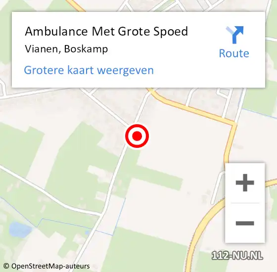 Locatie op kaart van de 112 melding: Ambulance Met Grote Spoed Naar Vianen, Boskamp op 9 maart 2017 06:23