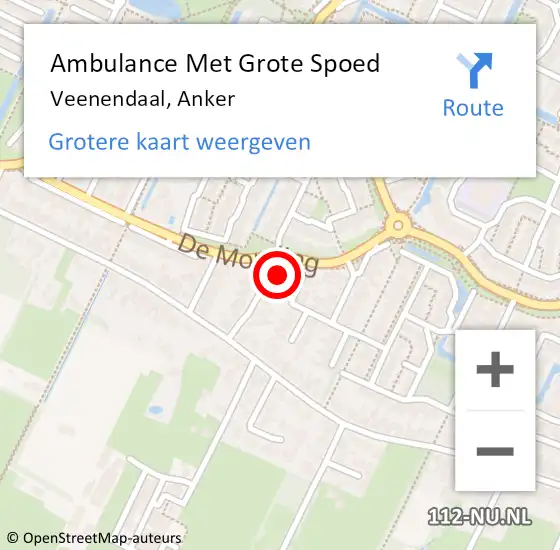 Locatie op kaart van de 112 melding: Ambulance Met Grote Spoed Naar Veenendaal, Anker op 9 maart 2017 17:19