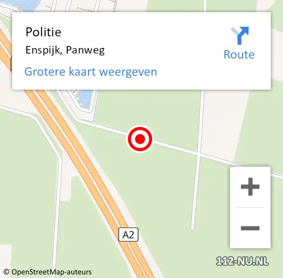 Locatie op kaart van de 112 melding: Politie Enspijk, Panweg op 10 maart 2017 13:40