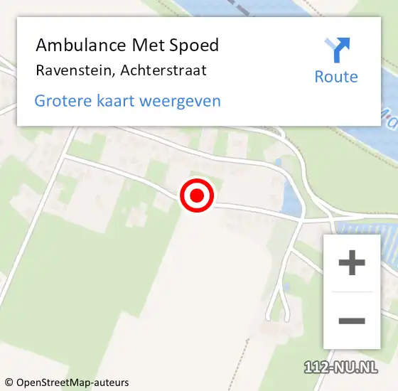 Locatie op kaart van de 112 melding: Ambulance Met Spoed Naar Ravenstein, Achterstraat op 10 maart 2017 18:40