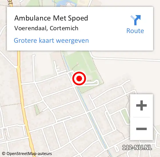 Locatie op kaart van de 112 melding: Ambulance Met Spoed Naar Voerendaal, Cortemich op 13 januari 2014 17:09