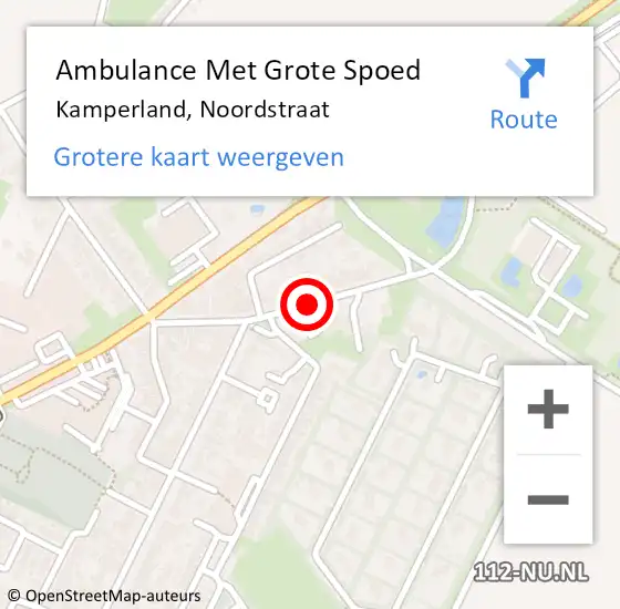 Locatie op kaart van de 112 melding: Ambulance Met Grote Spoed Naar Kamperland, Noordstraat op 11 maart 2017 15:42