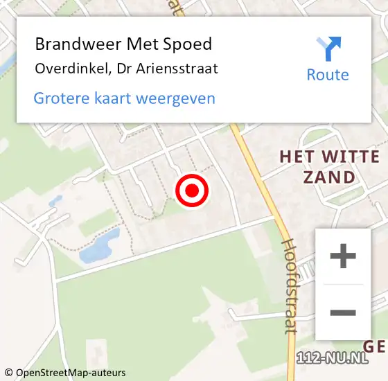 Locatie op kaart van de 112 melding: Brandweer Met Spoed Naar Overdinkel, Dr Ariensstraat op 11 maart 2017 18:43