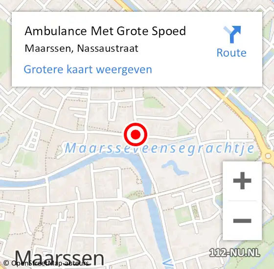 Locatie op kaart van de 112 melding: Ambulance Met Grote Spoed Naar Maarssen, Nassaustraat op 12 maart 2017 02:15