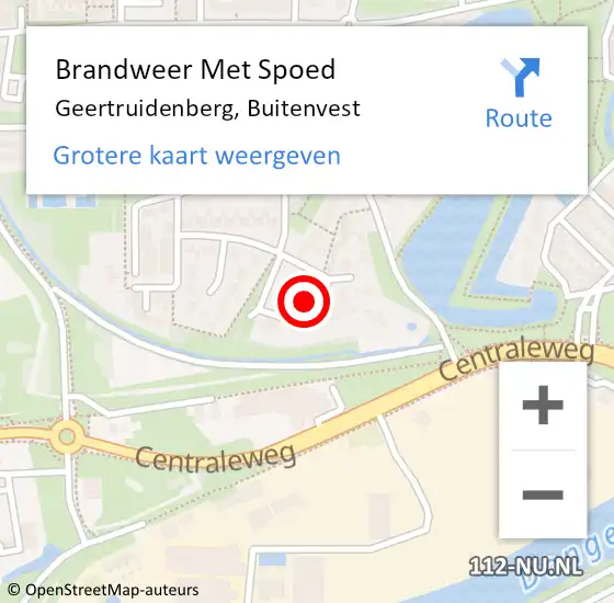 Locatie op kaart van de 112 melding: Brandweer Met Spoed Naar Geertruidenberg, Buitenvest op 13 maart 2017 07:19