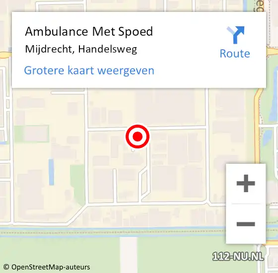 Locatie op kaart van de 112 melding: Ambulance Met Spoed Naar Mijdrecht, Handelsweg op 13 maart 2017 13:24