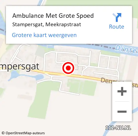 Locatie op kaart van de 112 melding: Ambulance Met Grote Spoed Naar Stampersgat, Meekrapstraat op 13 maart 2017 23:20