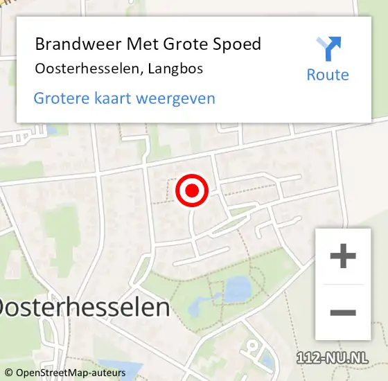 Locatie op kaart van de 112 melding: Brandweer Met Grote Spoed Naar Oosterhesselen, Langbos op 14 maart 2017 16:37