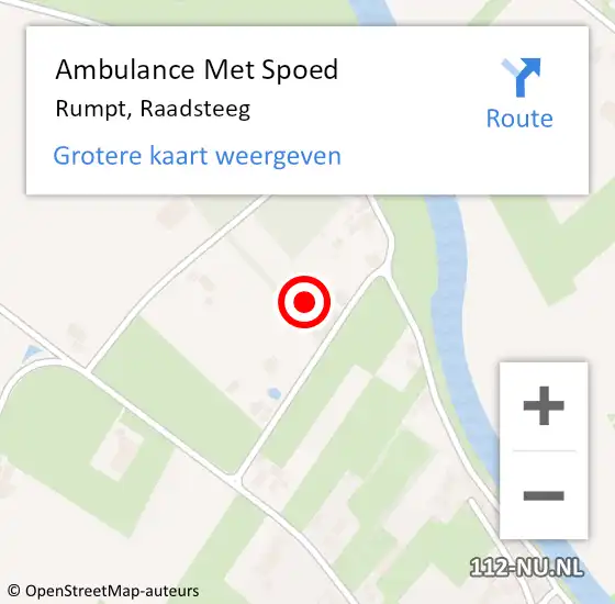 Locatie op kaart van de 112 melding: Ambulance Met Spoed Naar Rumpt, Raadsteeg op 14 maart 2017 20:46