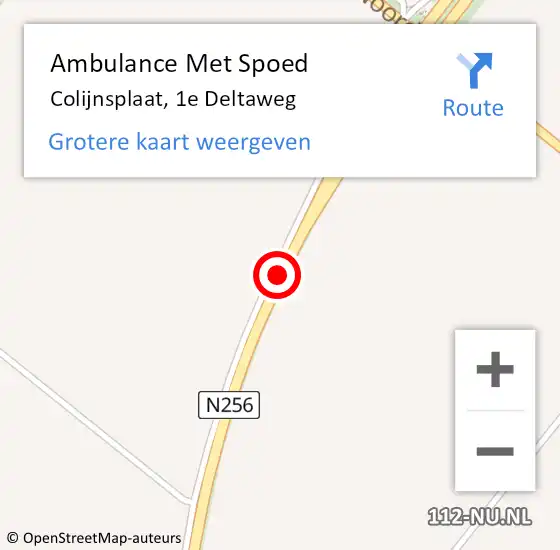 Locatie op kaart van de 112 melding: Ambulance Met Spoed Naar Colijnsplaat, 1e Deltaweg op 15 maart 2017 07:47