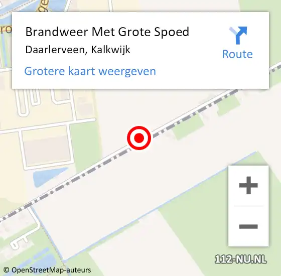 Locatie op kaart van de 112 melding: Brandweer Met Grote Spoed Naar Daarlerveen, Kalkwijk op 14 januari 2014 04:23