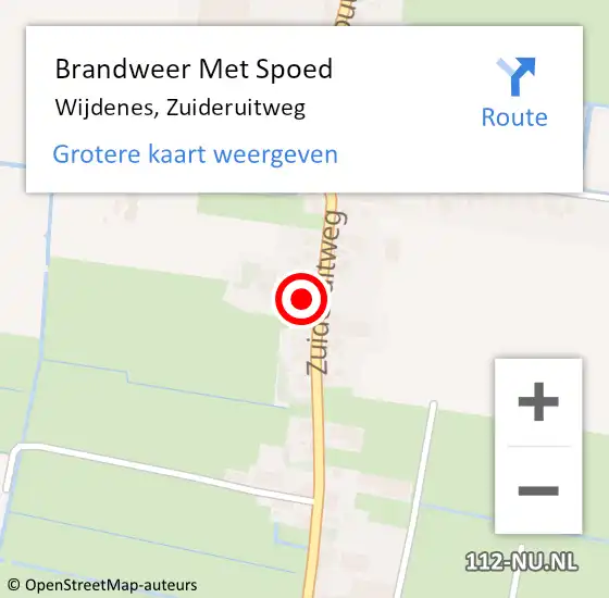 Locatie op kaart van de 112 melding: Brandweer Met Spoed Naar Wijdenes, Zuideruitweg op 15 maart 2017 23:55