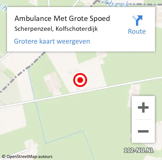 Locatie op kaart van de 112 melding: Ambulance Met Grote Spoed Naar Scherpenzeel, Kolfschoterdijk op 16 maart 2017 04:25