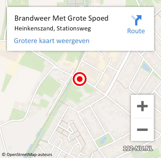 Locatie op kaart van de 112 melding: Brandweer Met Grote Spoed Naar Heinkenszand, Stationsweg op 19 september 2013 10:29