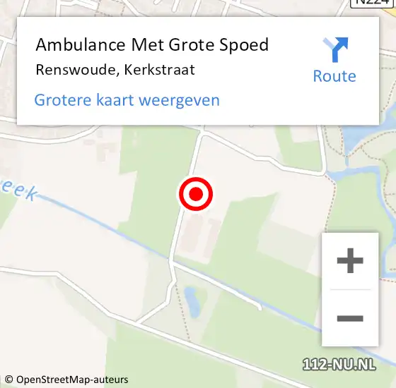 Locatie op kaart van de 112 melding: Ambulance Met Grote Spoed Naar Renswoude, Kerkstraat op 16 maart 2017 14:24