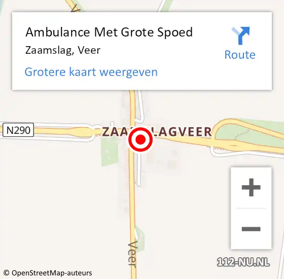 Locatie op kaart van de 112 melding: Ambulance Met Grote Spoed Naar Zaamslag, Veer op 17 maart 2017 06:14