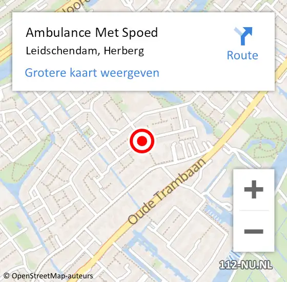 Locatie op kaart van de 112 melding: Ambulance Met Spoed Naar Leidschendam, Herberg op 17 maart 2017 08:46