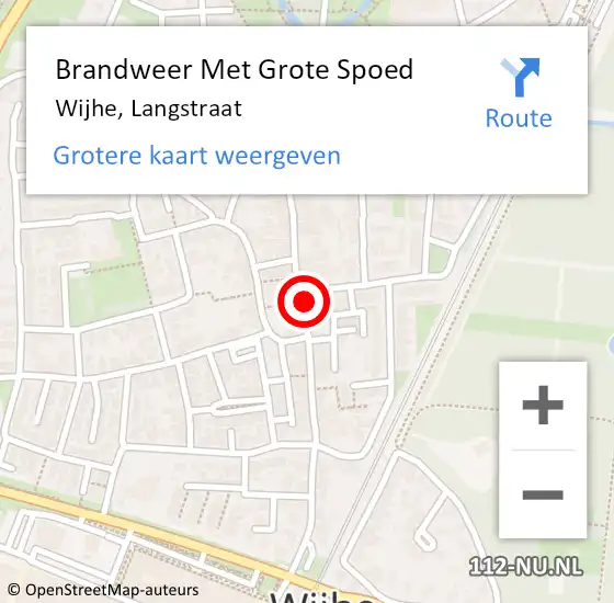 Locatie op kaart van de 112 melding: Brandweer Met Grote Spoed Naar Wijhe, Langstraat op 17 maart 2017 14:41