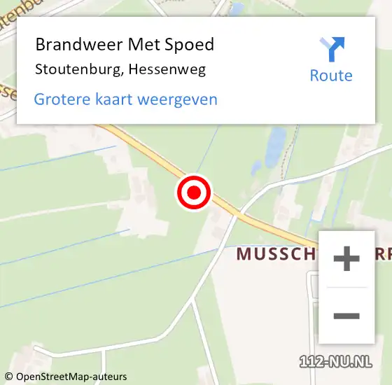 Locatie op kaart van de 112 melding: Brandweer Met Spoed Naar Stoutenburg, Hessenweg op 18 maart 2017 14:07