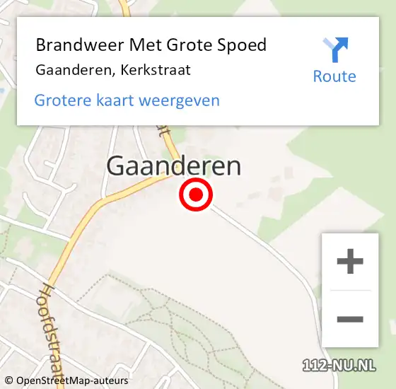 Locatie op kaart van de 112 melding: Brandweer Met Grote Spoed Naar Gaanderen, Kerkstraat op 18 maart 2017 16:14