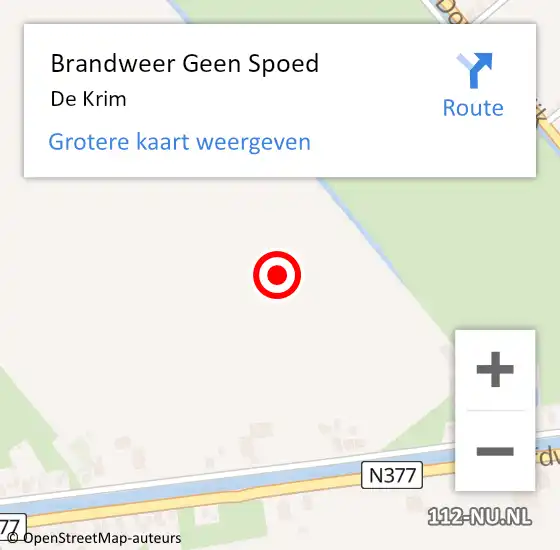 Locatie op kaart van de 112 melding: Brandweer Geen Spoed Naar De Krim op 14 januari 2014 11:30