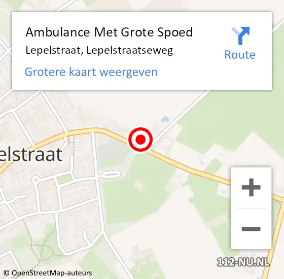 Locatie op kaart van de 112 melding: Ambulance Met Grote Spoed Naar Lepelstraat, Lepelstraatseweg op 19 maart 2017 09:13