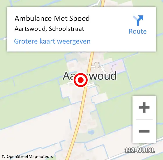 Locatie op kaart van de 112 melding: Ambulance Met Spoed Naar Aartswoud, Schoolstraat op 19 maart 2017 10:46