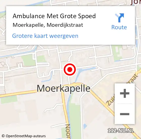 Locatie op kaart van de 112 melding: Ambulance Met Grote Spoed Naar Moerkapelle, Moerdijkstraat op 19 maart 2017 13:27