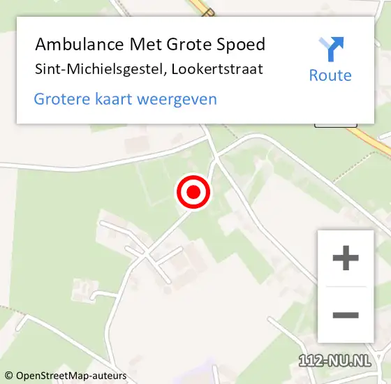 Locatie op kaart van de 112 melding: Ambulance Met Grote Spoed Naar Sint-Michielsgestel, Lookertstraat op 19 maart 2017 13:57